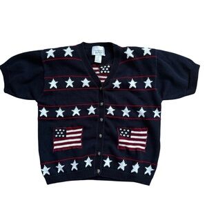 Vintage Christopher & Banks Navy Cardigan Americana Womens Size S